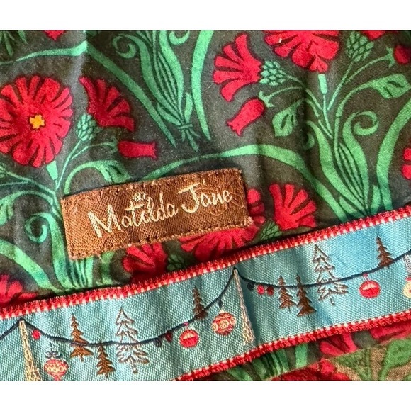 Matilda Jane Girls Red Polka Dot Ruffled Tiered Dress Long Sleeve - Picture 5 of 5